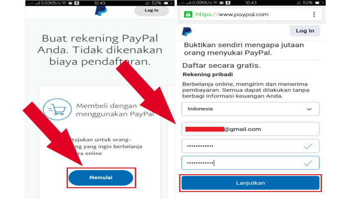 Cara Daftar PayPal dengan dan Tanpa Kartu Kredit