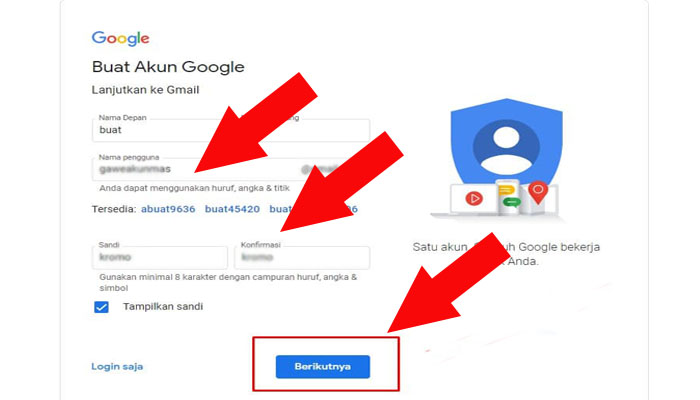 Cara buat akun Google baru tanpa Gmail