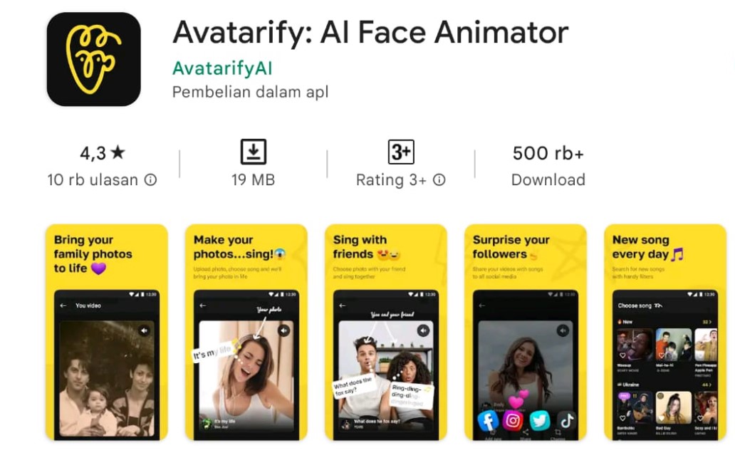 Download Aplikasi Avatarify Android