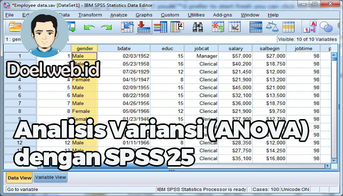Analisis Variansi (ANOVA) dengan SPSS 25