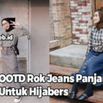 OOTD Rok Jeans Panjang Untuk Hijabers