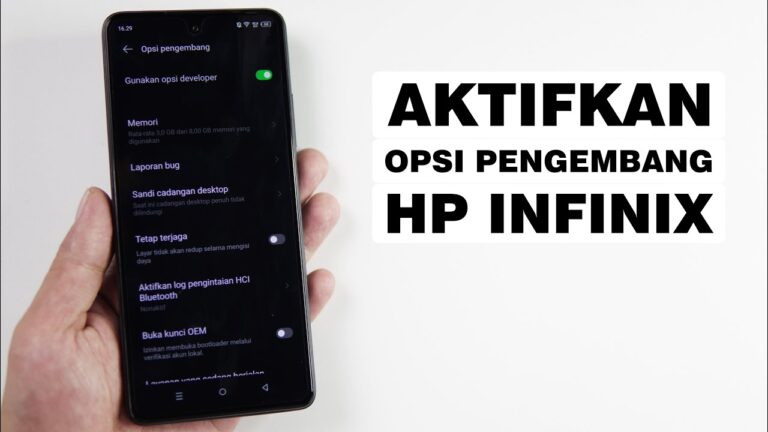 opsi pengembang Infinix