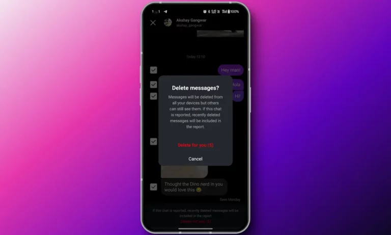 cara hapus DM IG