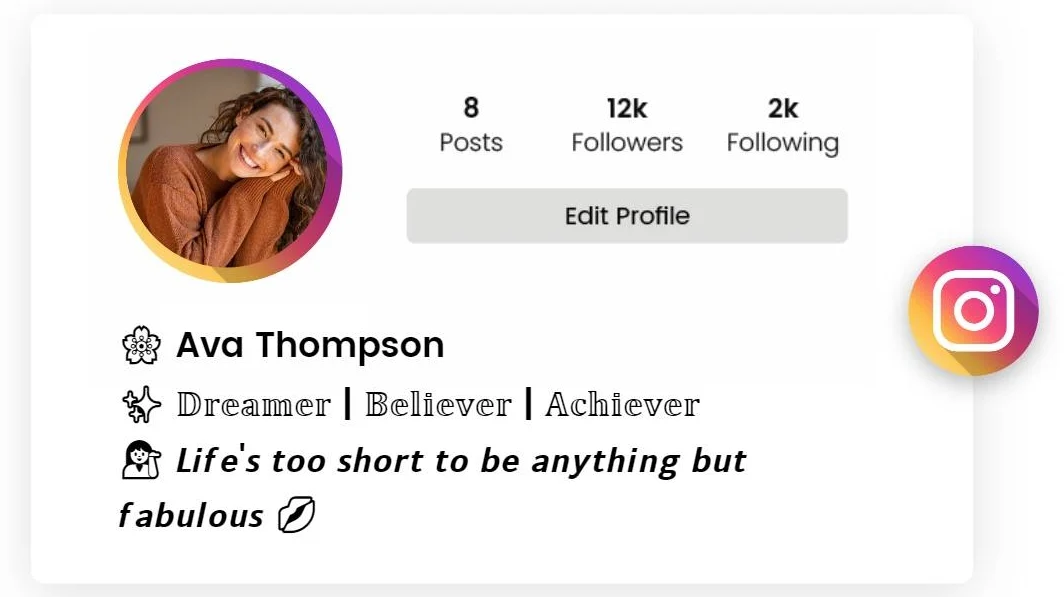 font aesthetic IG