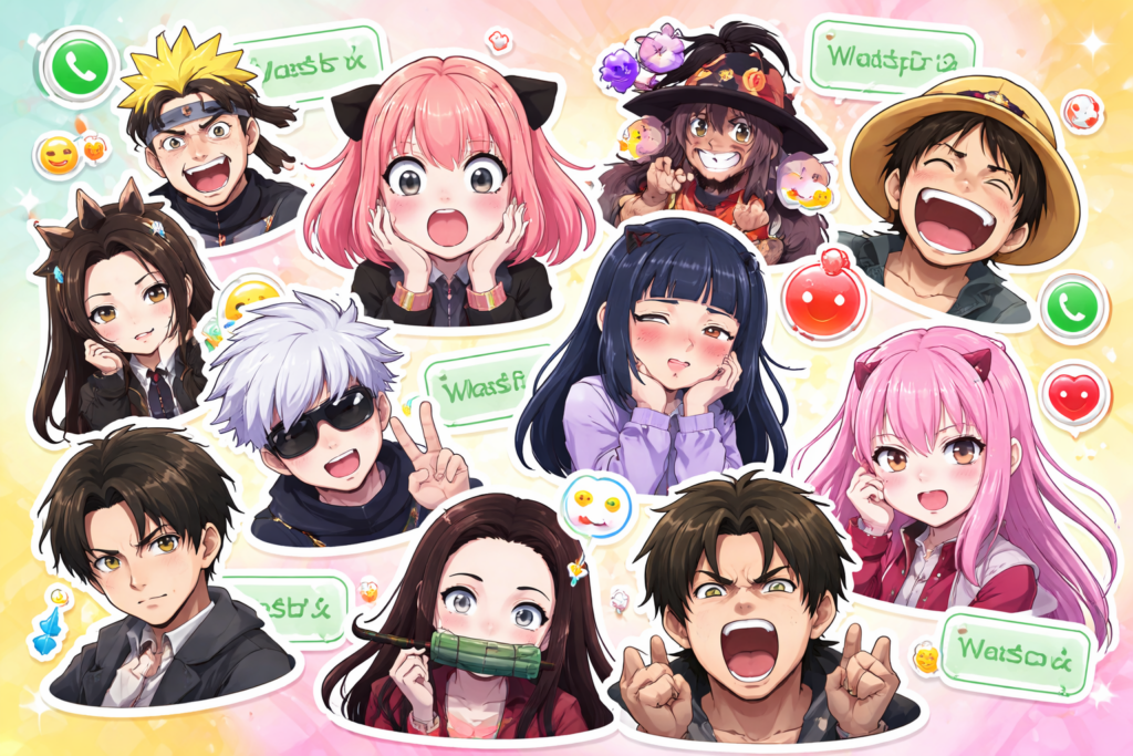 stiker WA anime terbaru yang lagi viral