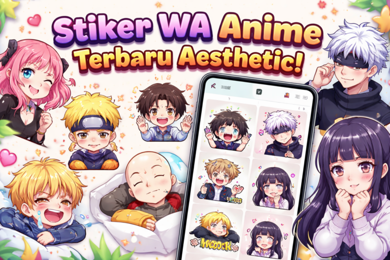 stiker wa anime terbaru aesthetic