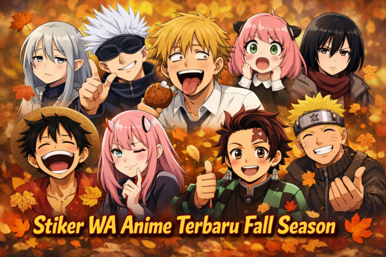 stiker WA anime terbaru fall season