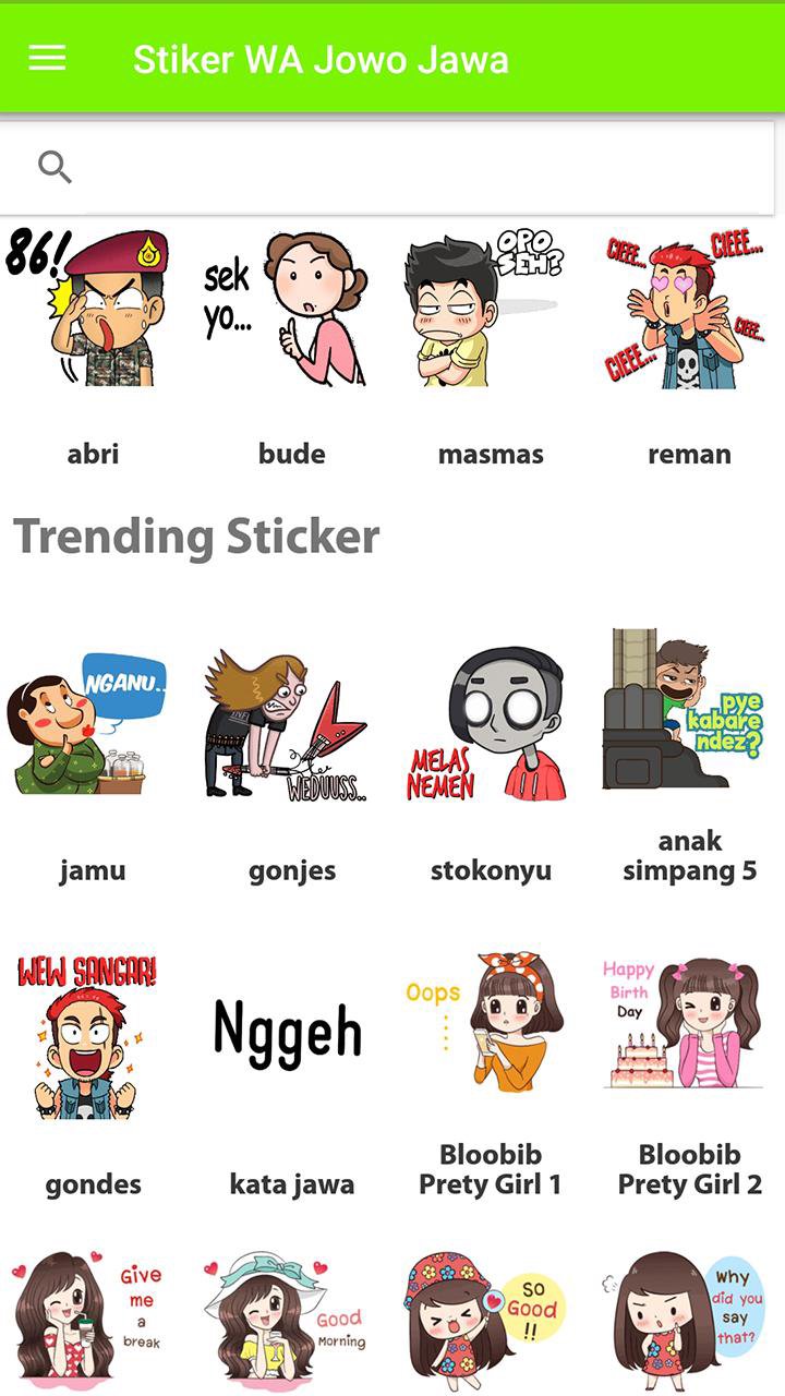 Stiker wa lucu harian bahasa jawa