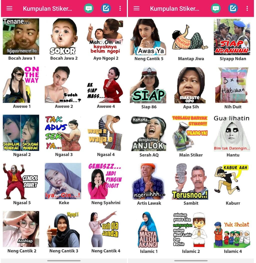 Stiker wa lucu harian bahasa jawa