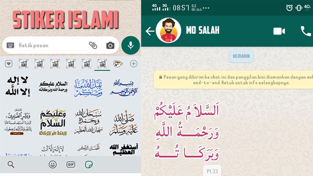 Stiker WA Bertulisan Motivasi Islami
